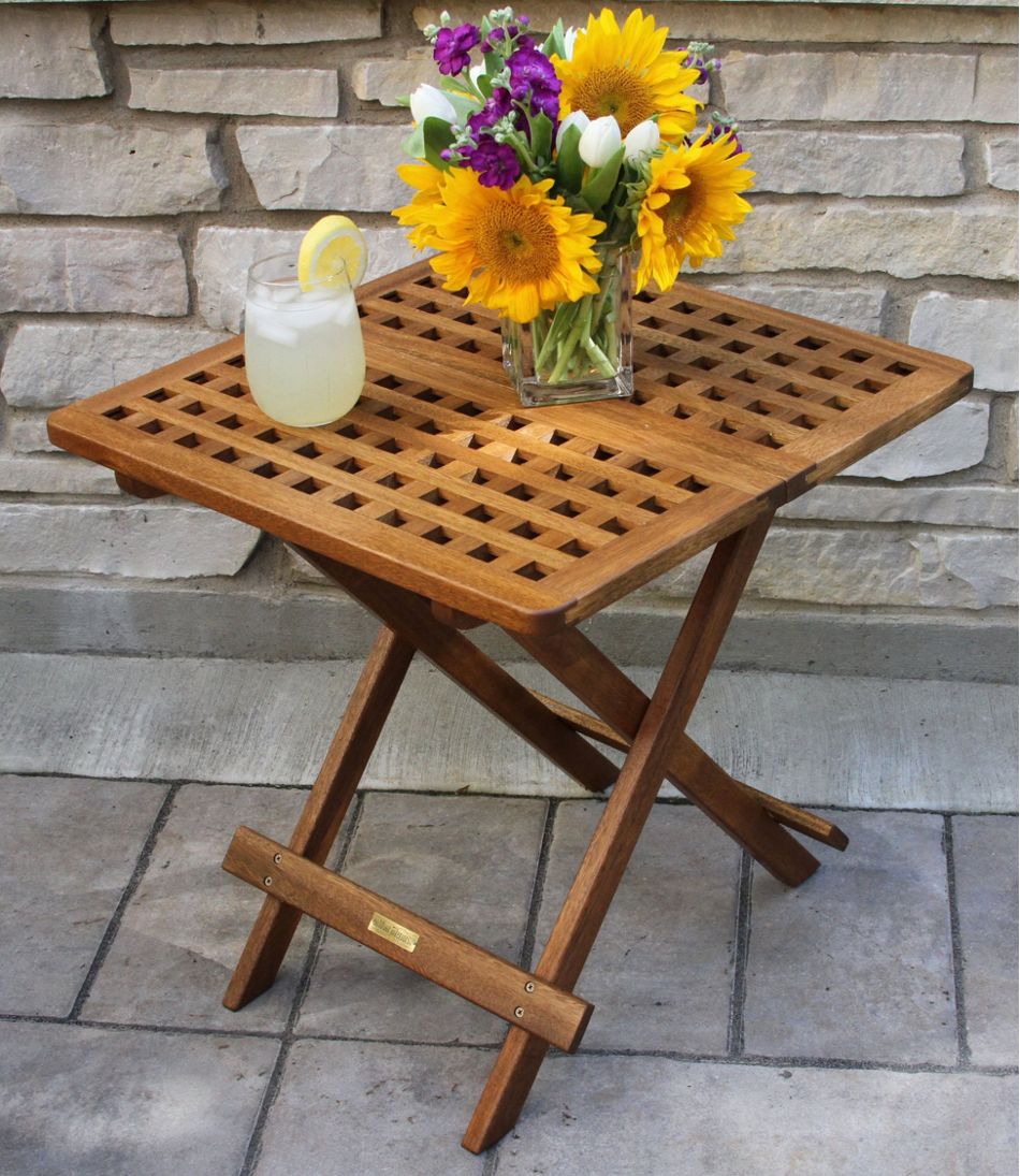L.L.BeanEucalyptus Folding Side Table