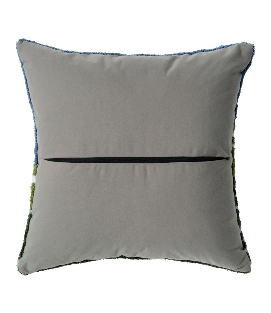 L.L.BeanIndoor/Outdoor Hooked Pillow, Frosted Trees