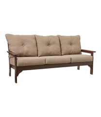 L.L.BeanAll-Weather Patio Sofa with Textured Cushions, Mahogany