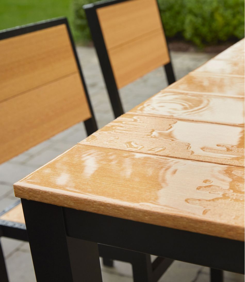 L.L.BeanAluminum/Recycled Poly Lumber Farmhouse Dining Set, Black