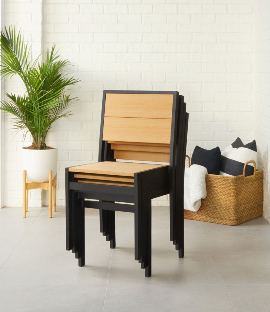 L.L.BeanAluminum/Recycled Poly Lumber Farmhouse Dining Set, Black