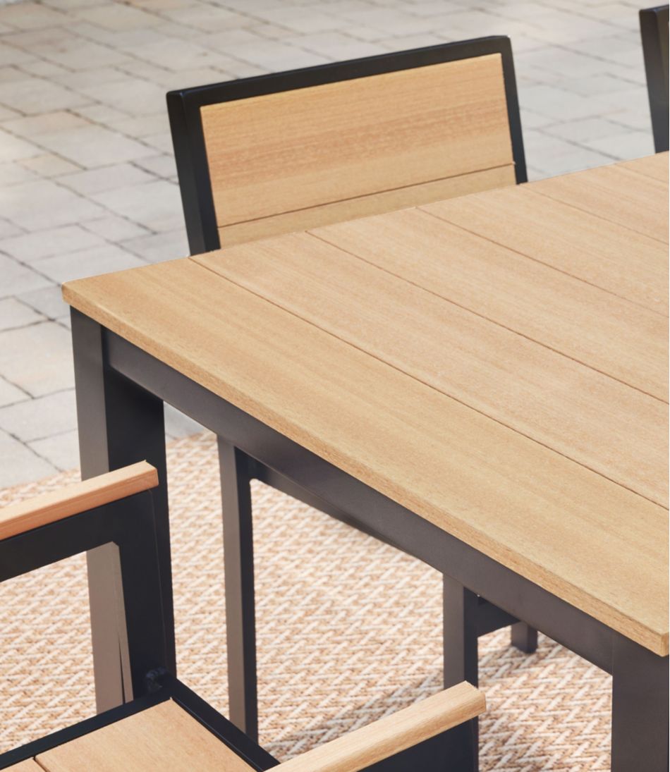 L.L.BeanAluminum/Recycled Poly Lumber Farmhouse Dining Set, Black