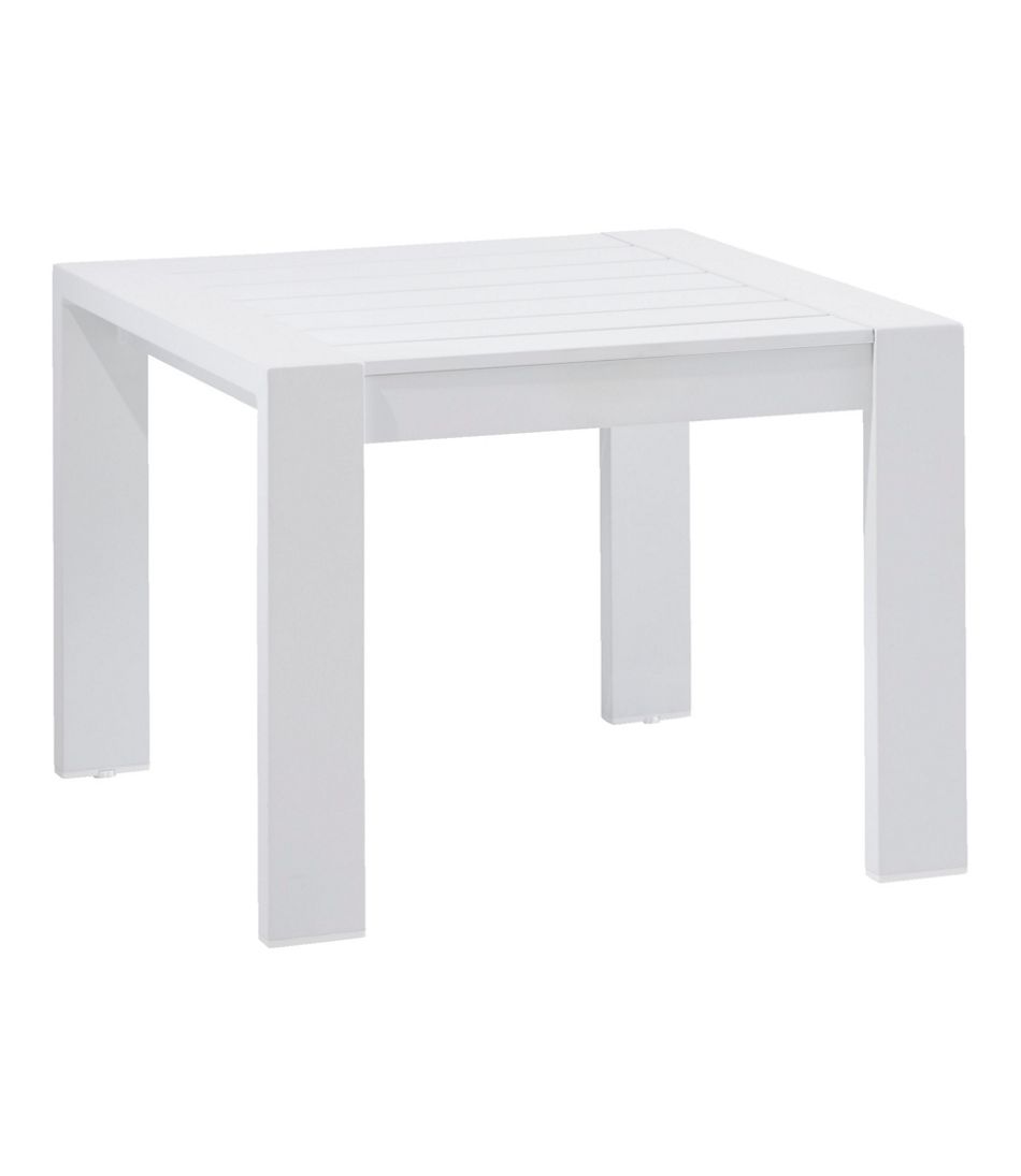 L.L.BeanWhite Aluminum Deep Seating Side Table