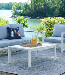 L.L.BeanWhite Aluminum Deep Seating Coffee Table