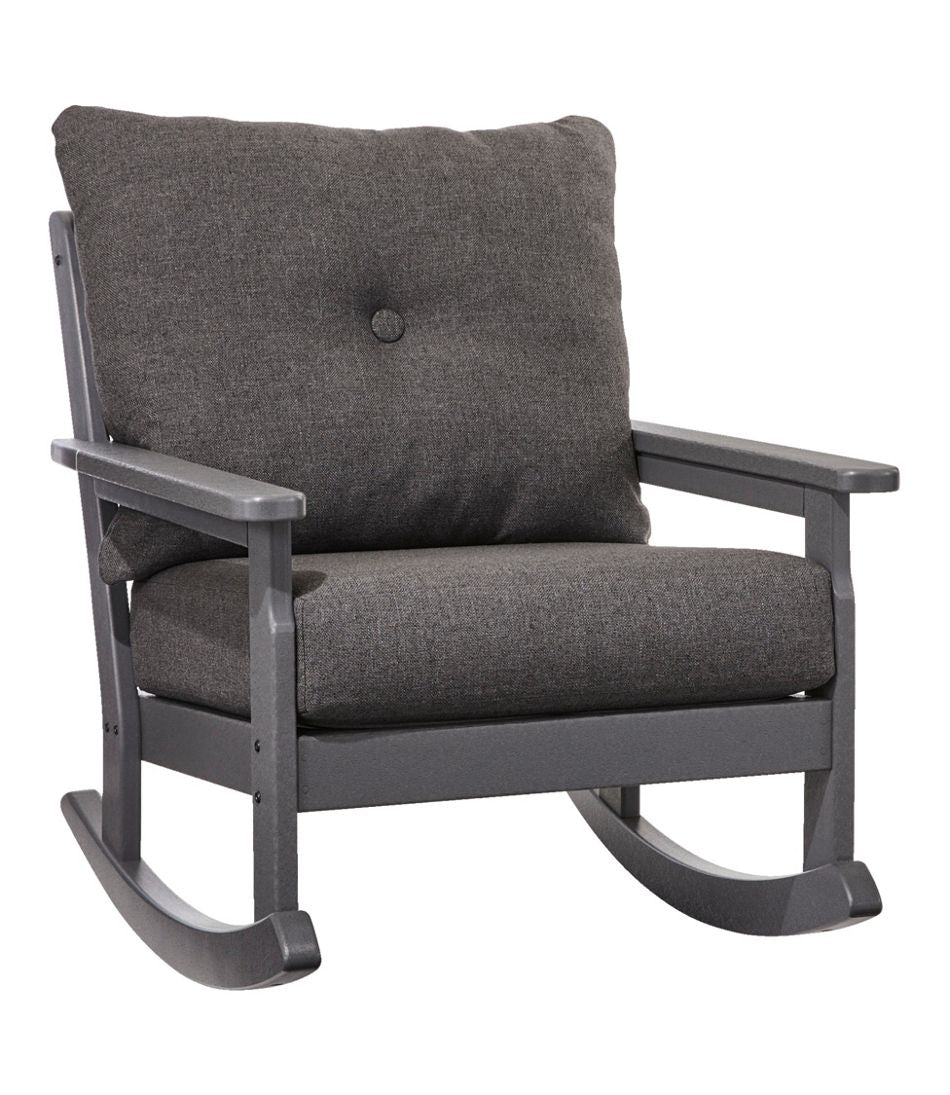 L.L.BeanAll-Weather Patio Rocker with Textured Cushion, Slate Gray