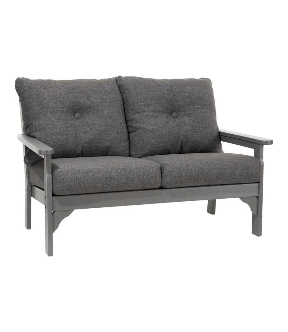L.L.BeanAll-Weather Patio Loveseat with Textured Cushion, Slate Gray