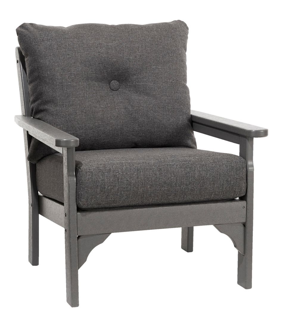 L.L.BeanAll-Weather Patio Chair with Textured Cushion, Slate Gray