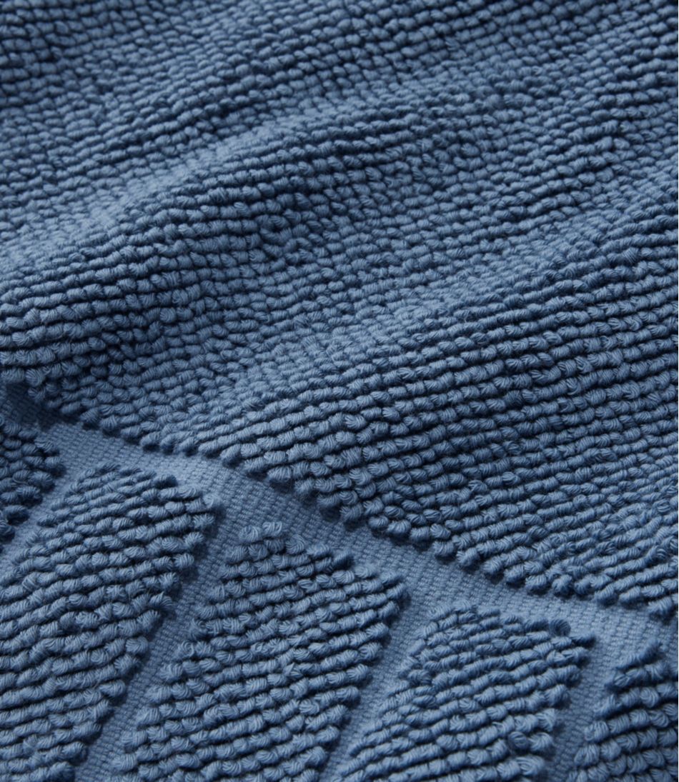 L.L.BeanOrganic Cotton Textured Bordered Bath Mat