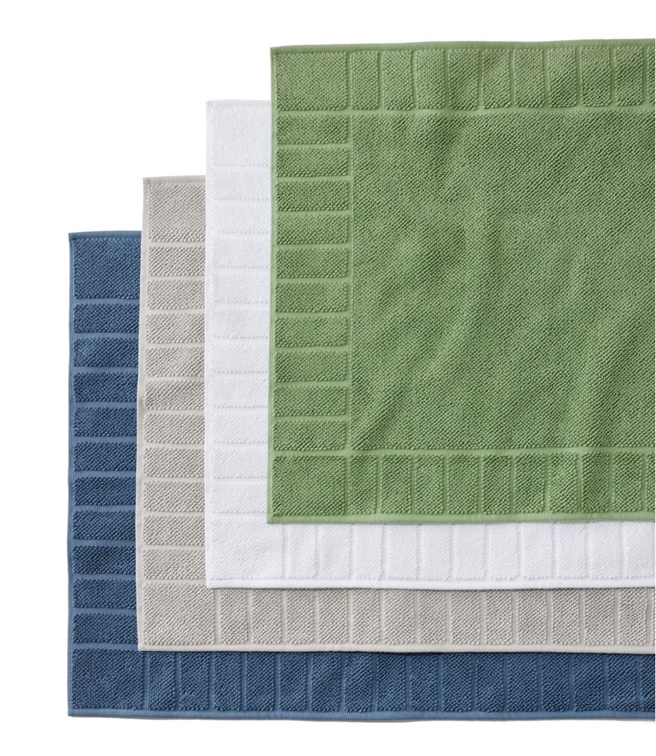 L.L.BeanOrganic Cotton Textured Bordered Bath Mat