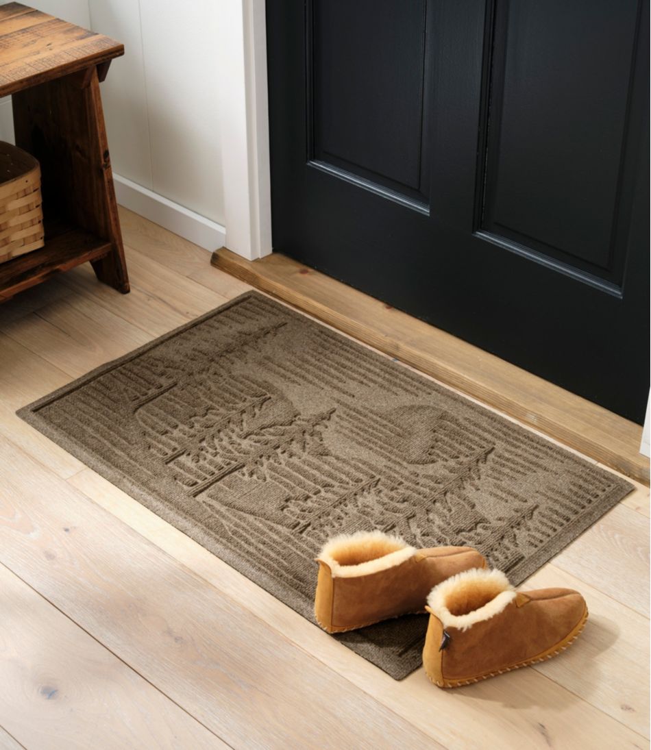 L.L.BeanEveryspace Recycled Waterhog Doormat, Pine Trees