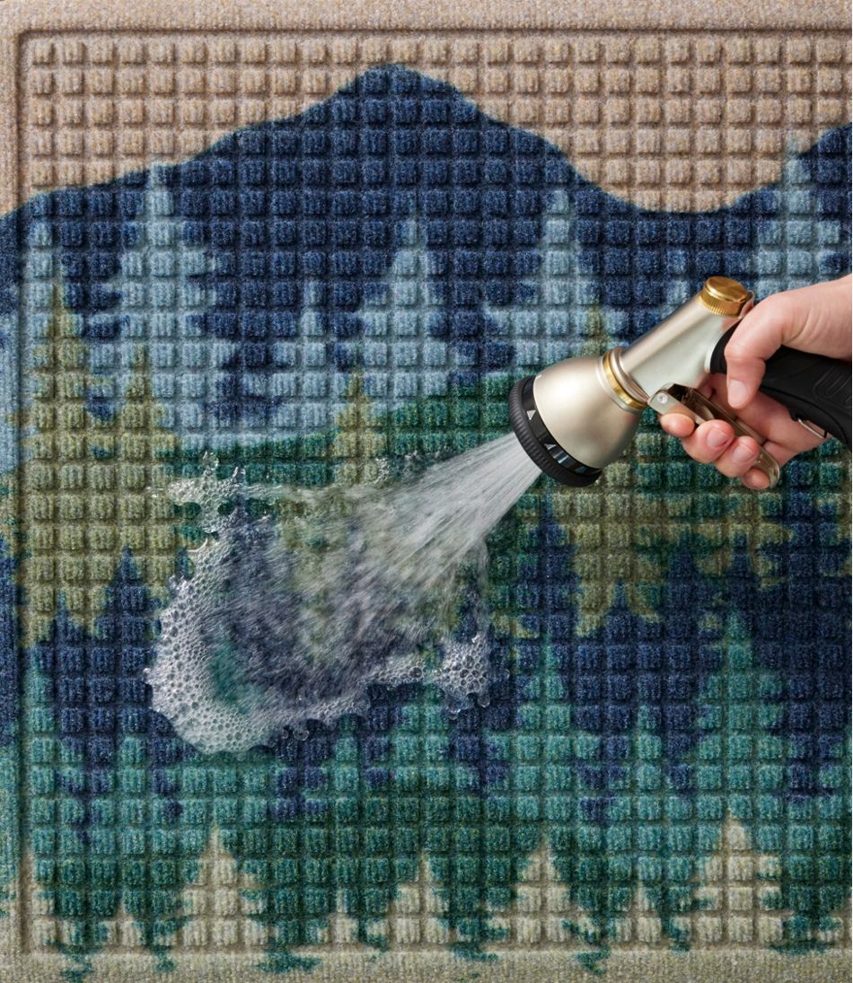 L.L.BeanPrinted Recycled Waterhog Doormat, Pine Trees