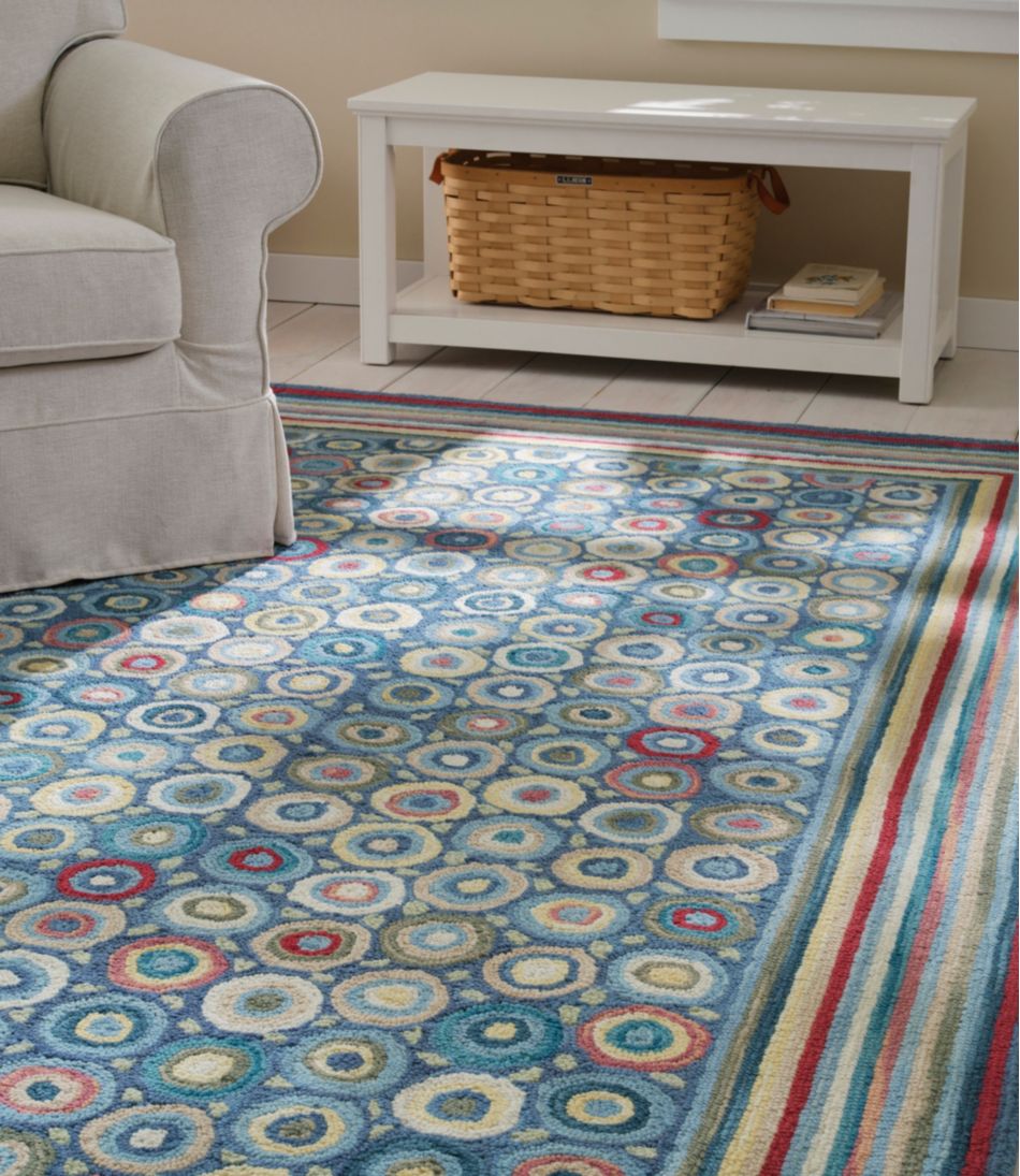 L.L.BeanBean's Wool Hooked Rug, Coins