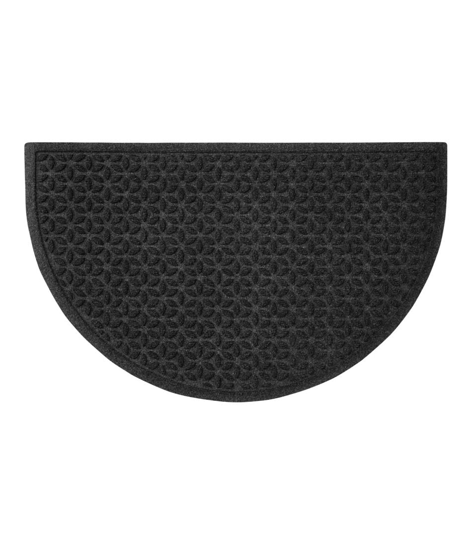 L.L.BeanHeavyweight Recycled Waterhog Doormat, Half Round, Blooming Circles