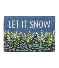 L.L.BeanIndoor/Outdoor Vacationland Rug, Frosted Trees