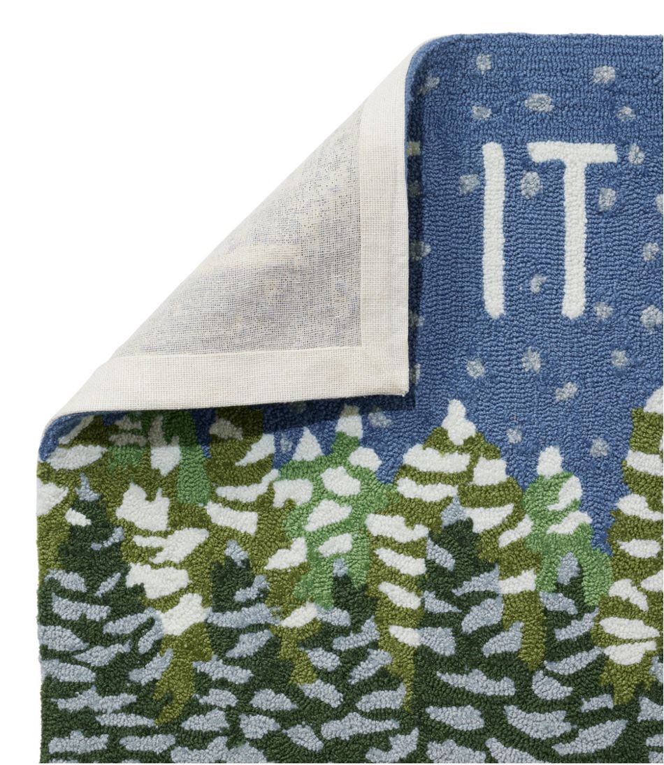 L.L.BeanIndoor/Outdoor Vacationland Rug, Frosted Trees