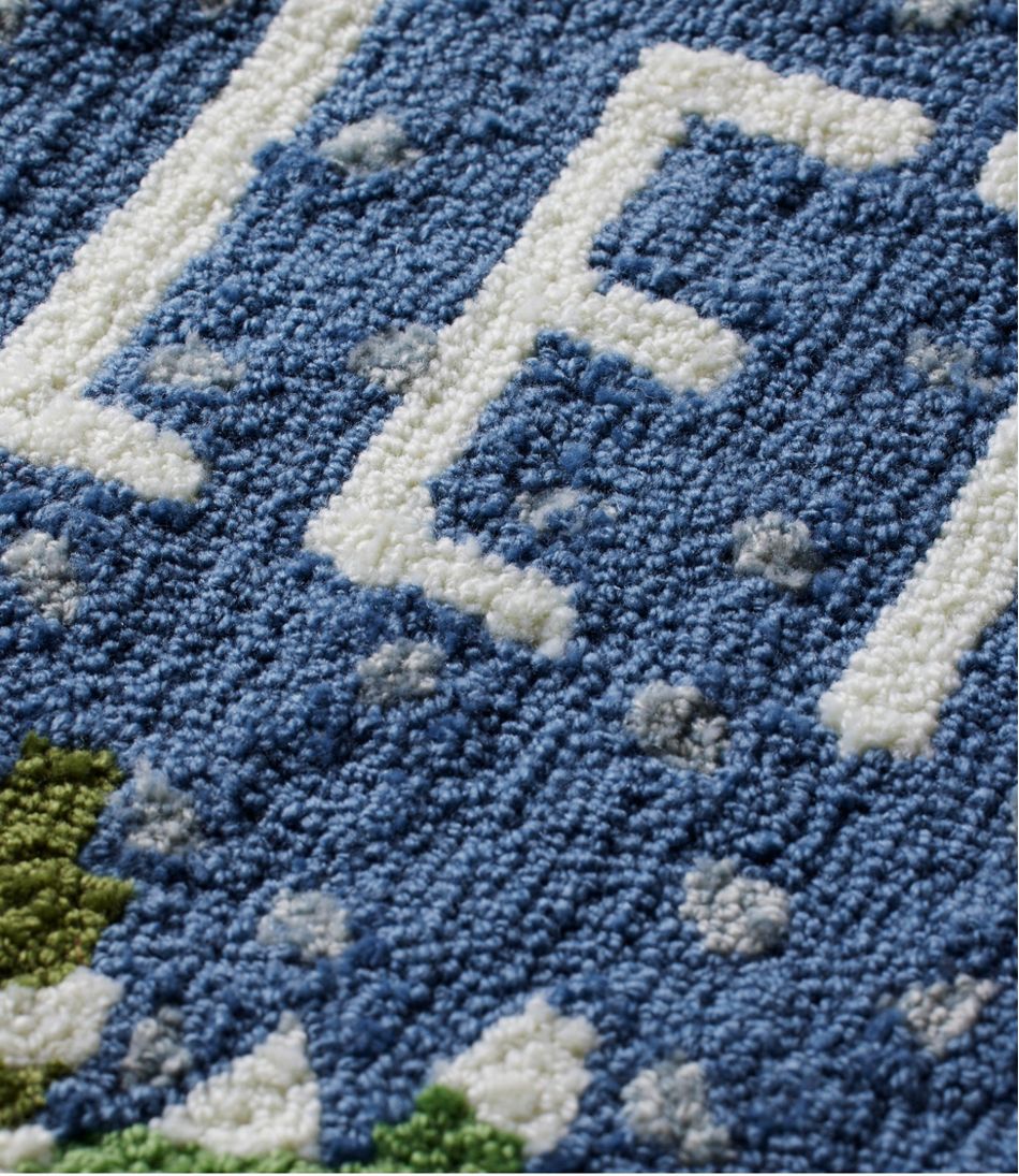 L.L.BeanIndoor/Outdoor Vacationland Rug, Frosted Trees