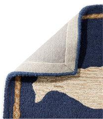 L.L.BeanWool Hooked Novelty Rug, Whale