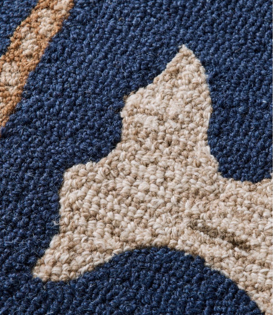 L.L.BeanWool Hooked Novelty Rug, Whale