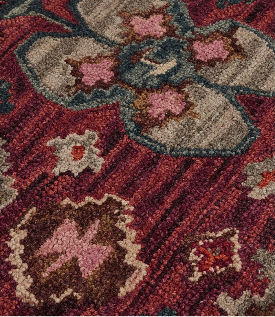 L.L.BeanDouble Border Wool Hooked Rug, Sienna Multi