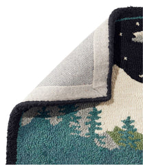 L.L.BeanWool Hooked Novelty Rug, Winter Woods