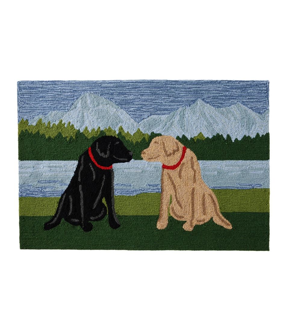 L.L.BeanIndoor/Outdoor Vacationland Rug, Mountain Dogs