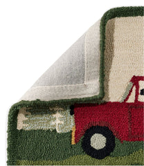 L.L.BeanWool Hooked Novelty Rug, Dog Caravan