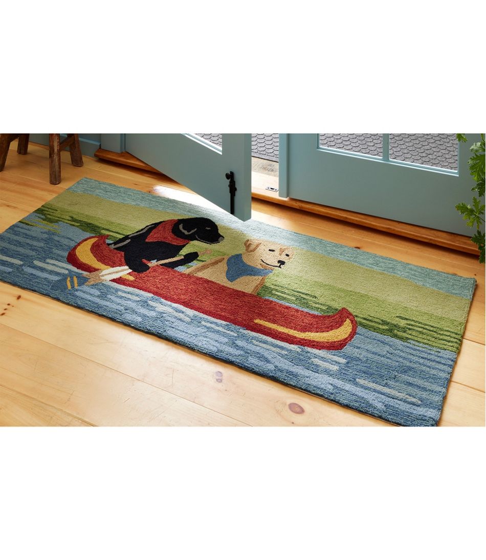 L.L.BeanIndoor/Outdoor Vacationland Runner, Dog Canoe