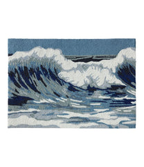 L.L.BeanIndoor/Outdoor Vacationland Rug, Ocean Waves