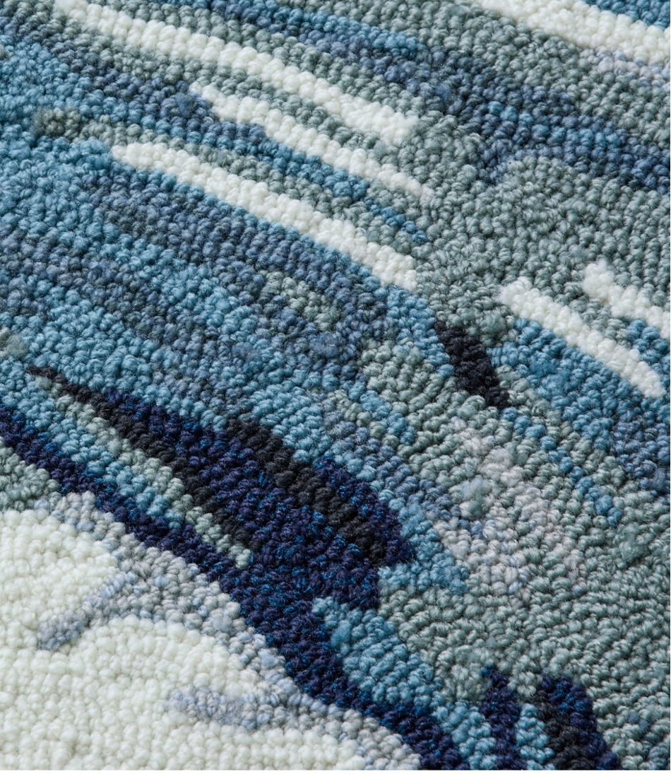 L.L.BeanIndoor/Outdoor Vacationland Rug, Ocean Waves