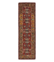 L.L.BeanDouble Border Wool Hooked Runner, Sienna Multi