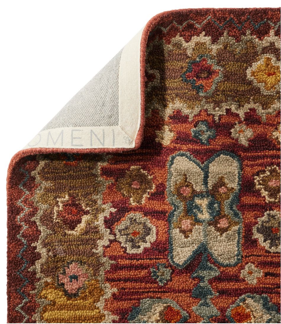 L.L.BeanDouble Border Wool Hooked Runner, Sienna Multi