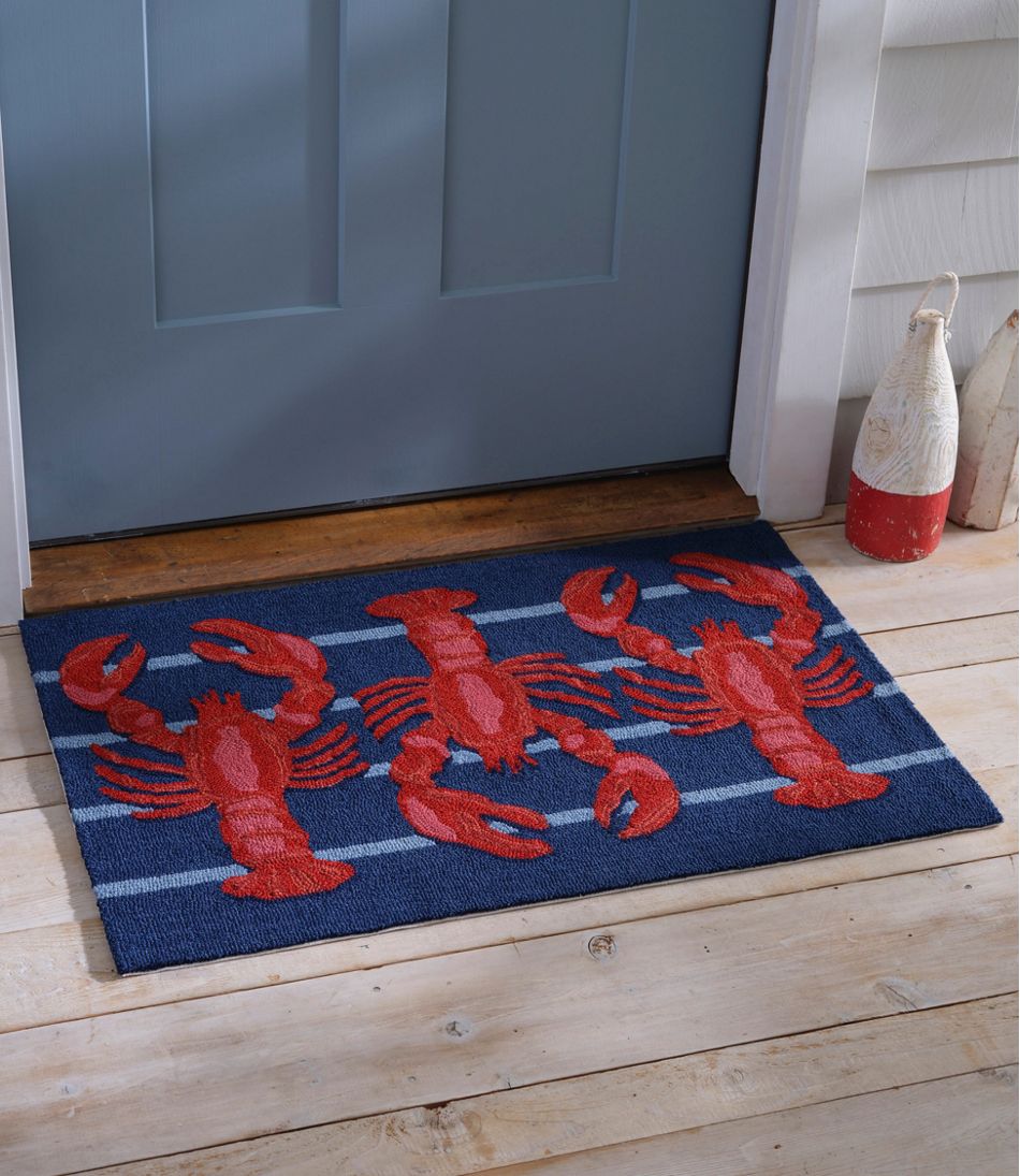 L.L.BeanIndoor/Outdoor Vacationland Rug, Lobsters