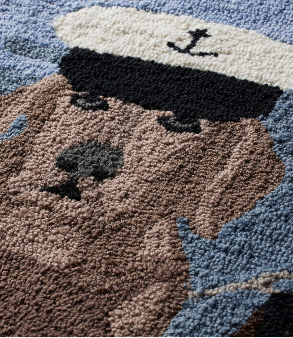 L.L.BeanIndoor/Outdoor Vacationland Rug, Seaside Dogs