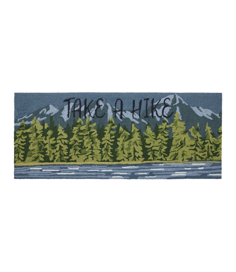 L.L.BeanIndoor/Outdoor Vacationland Runner, Lakeside Mountain Scene