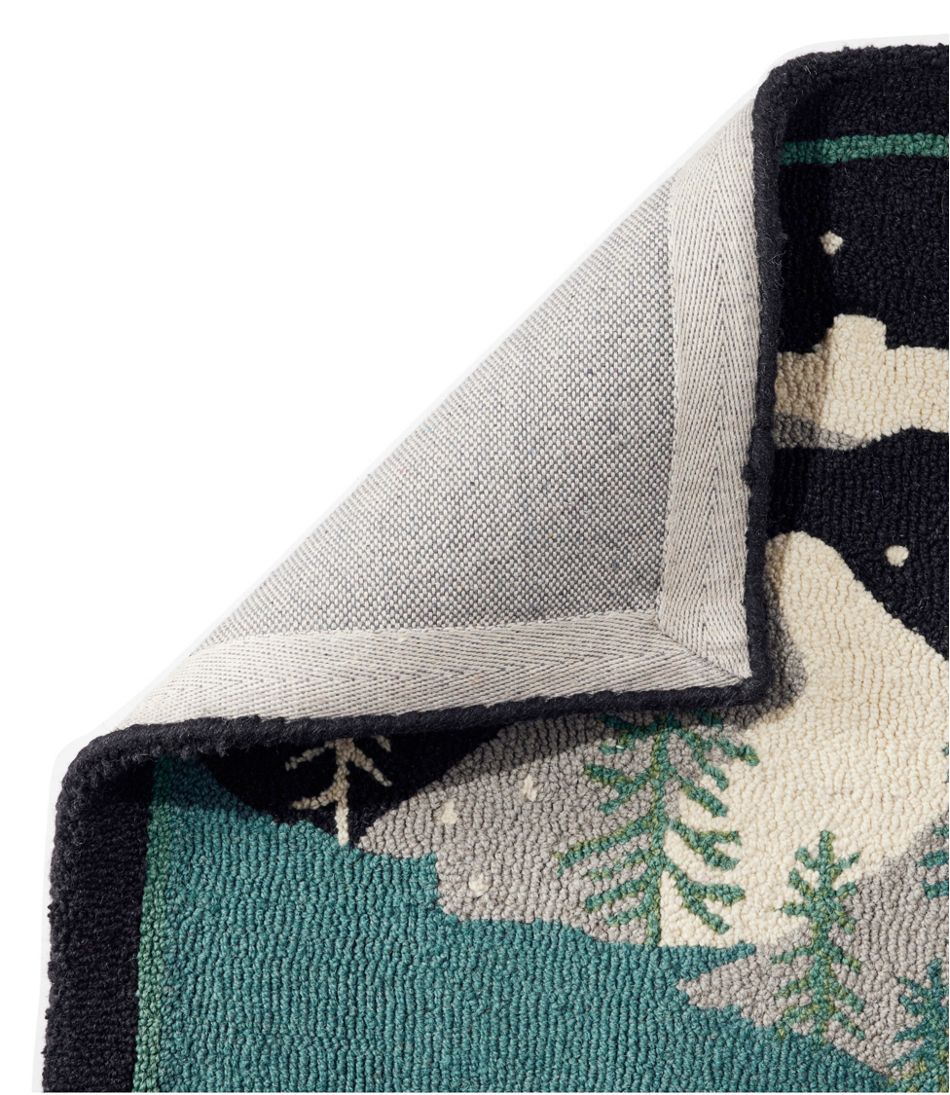 L.L.BeanWool Hooked Runner, Winter Woods