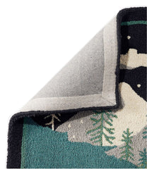 L.L.BeanWool Hooked Runner, Winter Woods