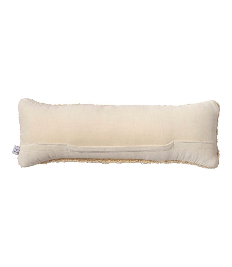 L.L.BeanWool Hooked Throw Pillow, Lab Trio, 8" x 24"