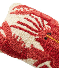 L.L.BeanWool Hooked Throw Pillow, Lobster, 8" x 12"