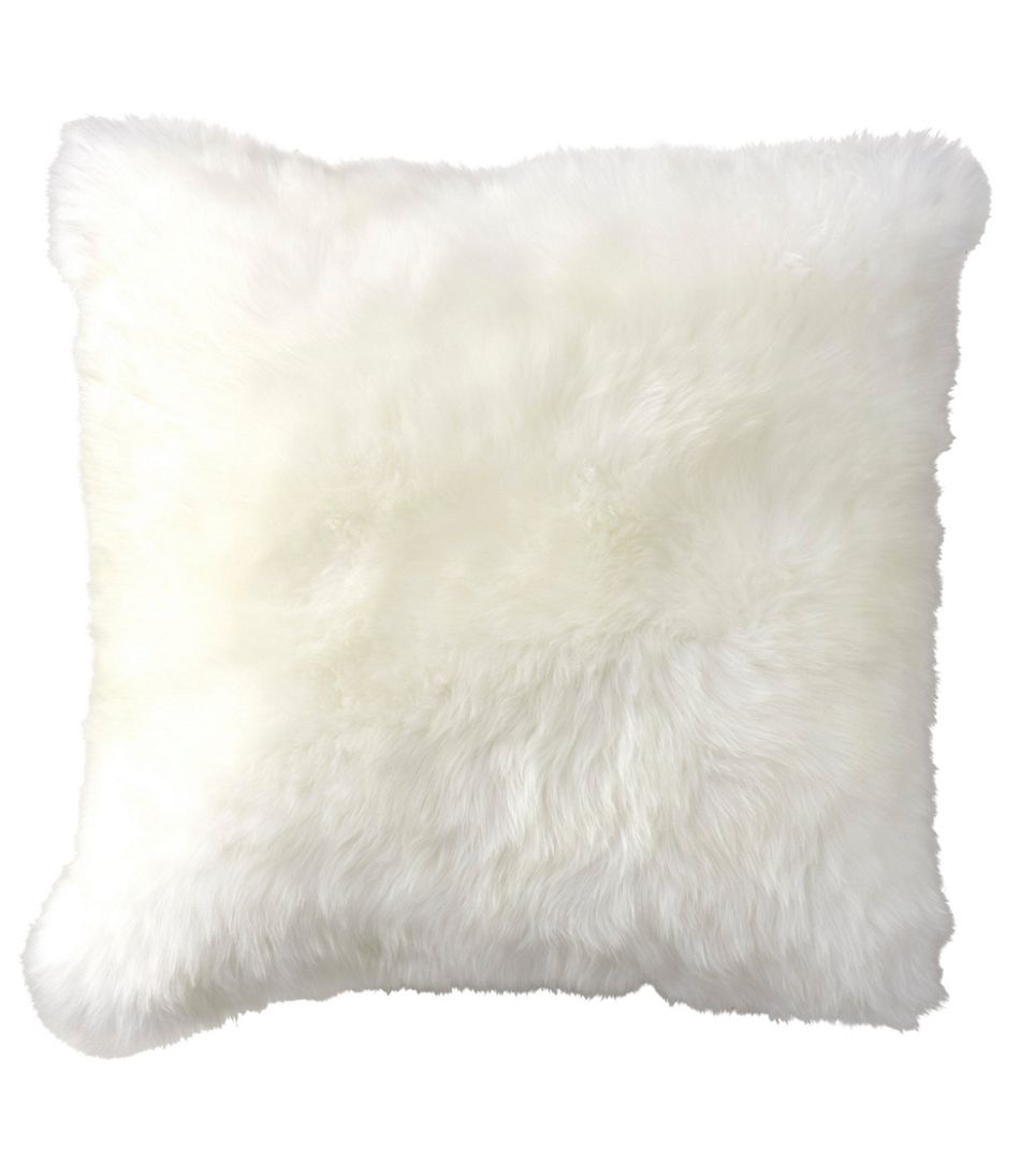 L.L.BeanSheepskin Throw Pillow, 14" x 14"