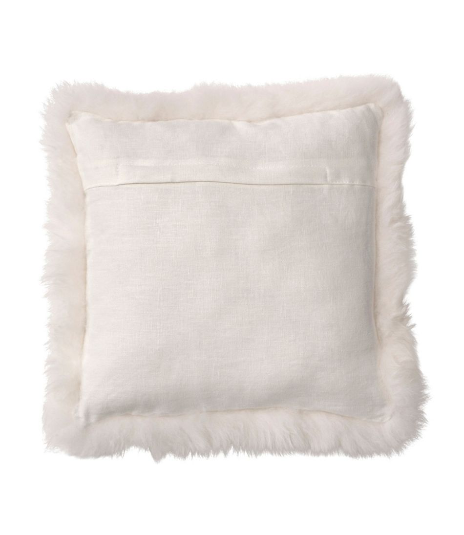 L.L.BeanSheepskin Throw Pillow, 14" x 14"