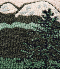 L.L.BeanWool Hooked Throw Pillow, Mountains, 14" x 14"