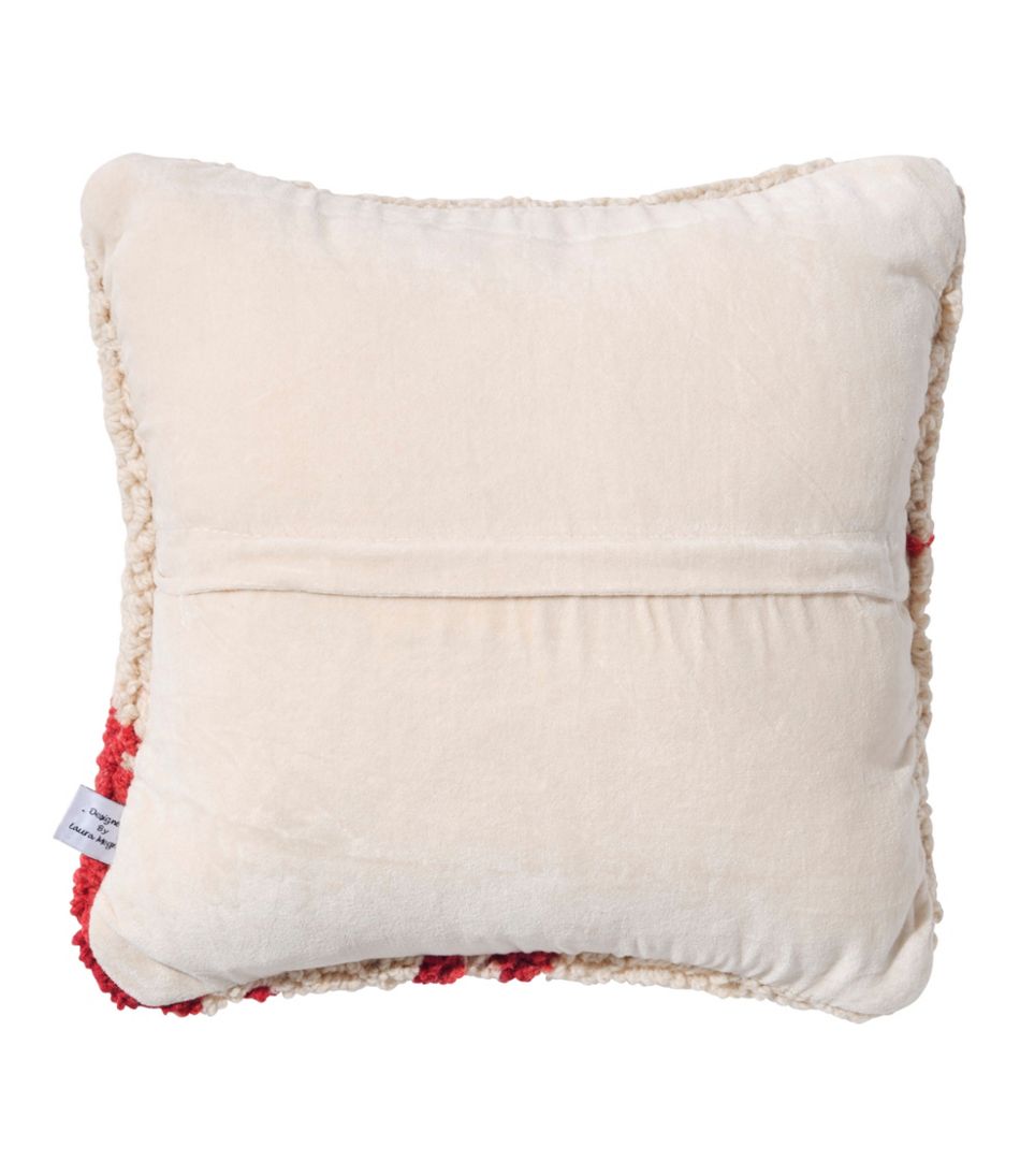 L.L.BeanWool Hooked Throw Pillow, Red Lobster, 14" x 14"