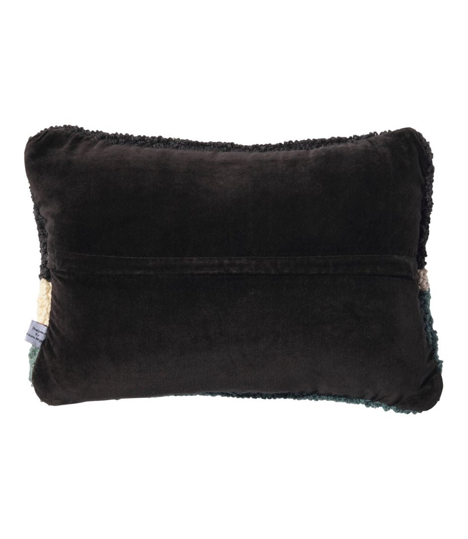 L.L.BeanWool Hooked Throw Pillow, Winter Woods, 12" x 18"