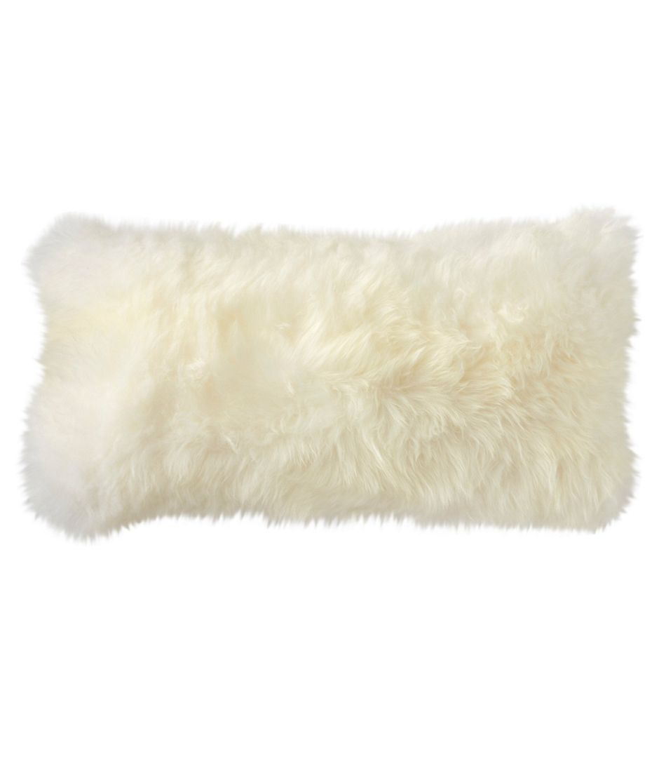 L.L.BeanSheepskin Throw Pillow, 11" x 22"