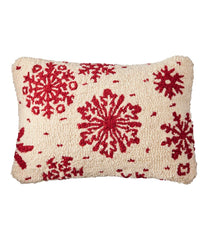 L.L.BeanWool Hooked Throw Pillow, Snowflake, 14" x 20"