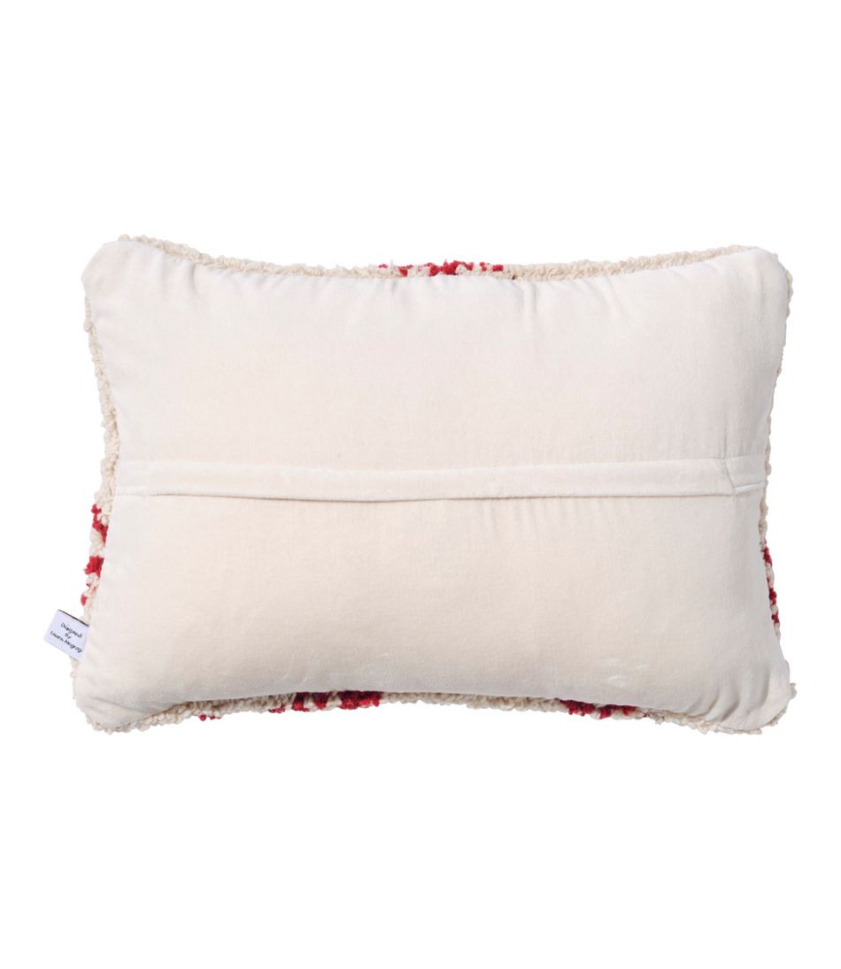 L.L.BeanWool Hooked Throw Pillow, Snowflake, 14" x 20"