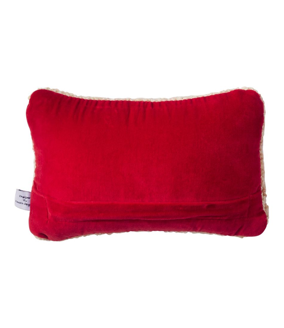 L.L.BeanWool Hooked Throw Pillow, Red Flake, 8" x 12"