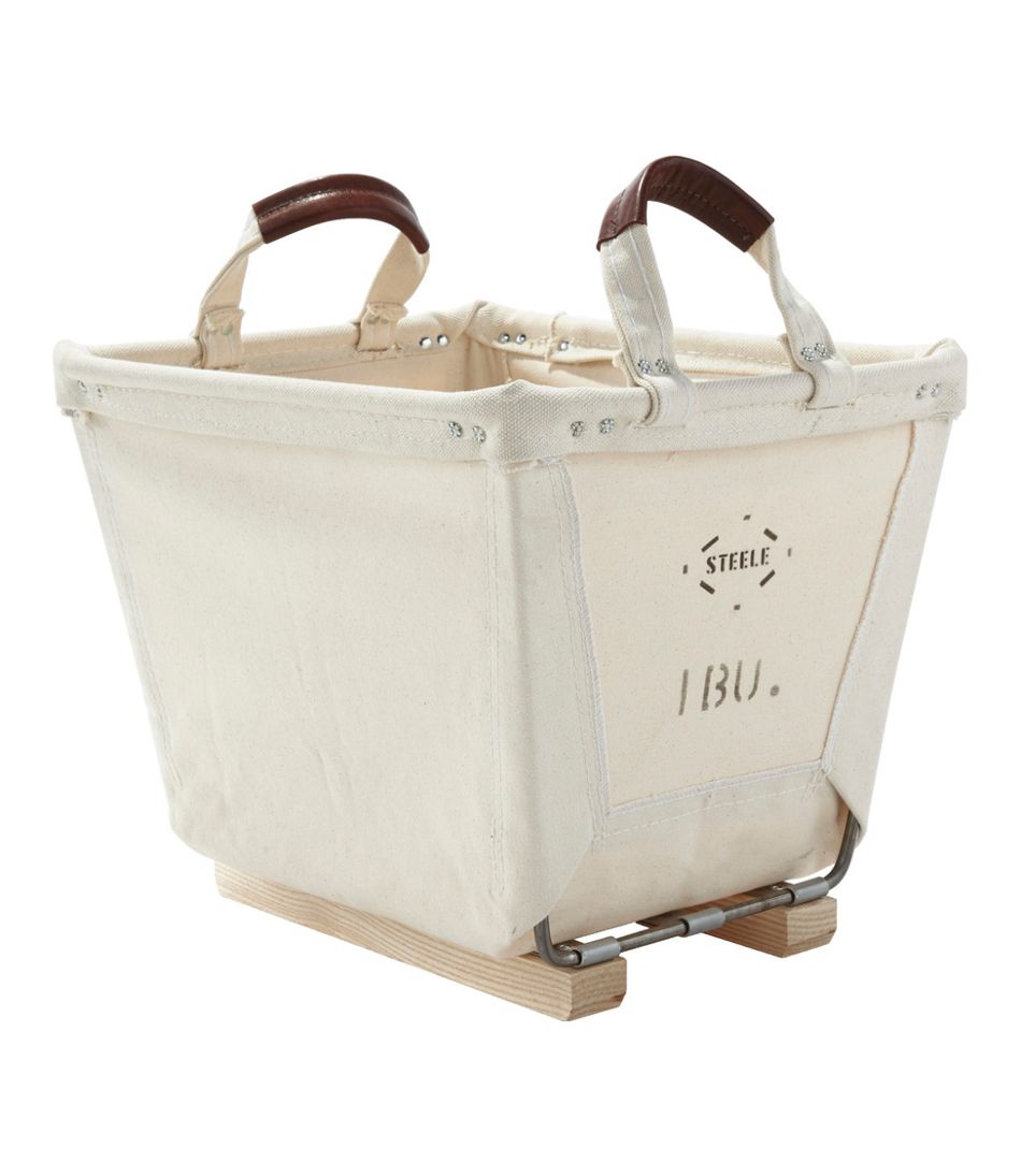 L.L.BeanSteele Small Carry Basket With Wood Runners