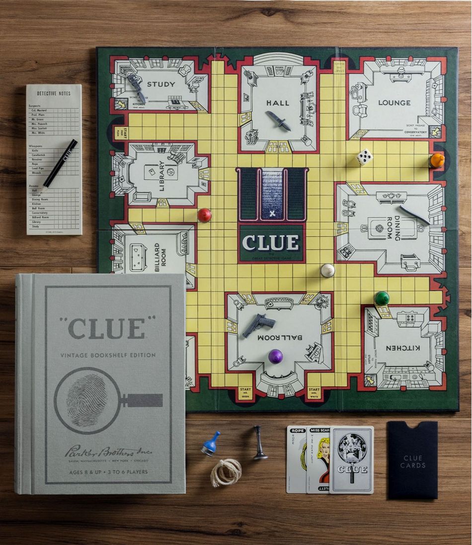 L.L.BeanClue Vintage Bookshelf Game