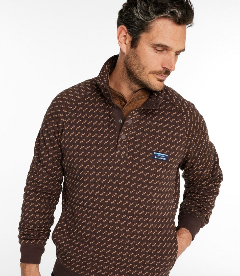 L.L.BeanMen's Bean's Quilted Sweatshirt, Mockneck, Print